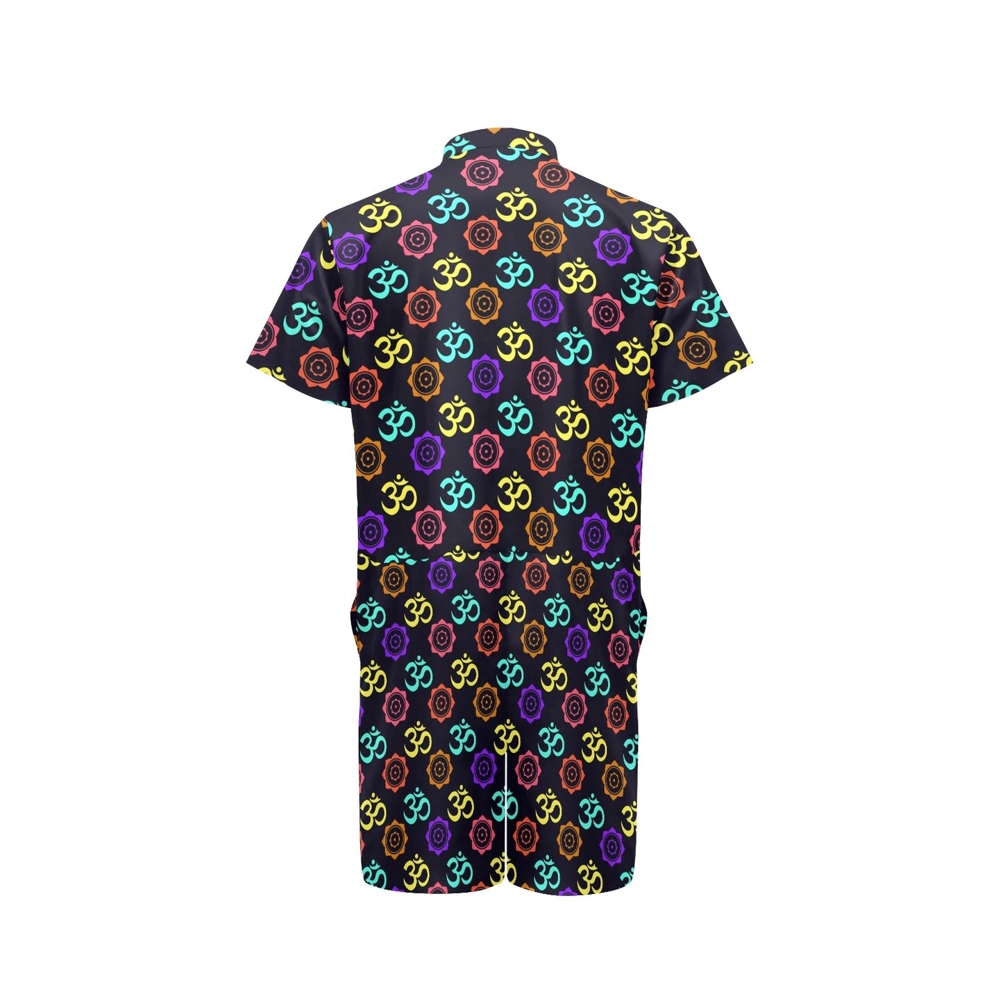 Chakra OM Print Pattern Men's Romper