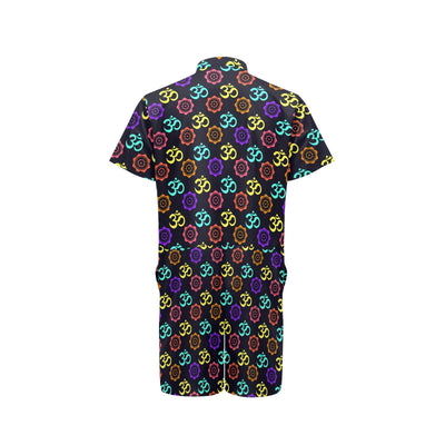 Chakra OM Print Pattern Men's Romper