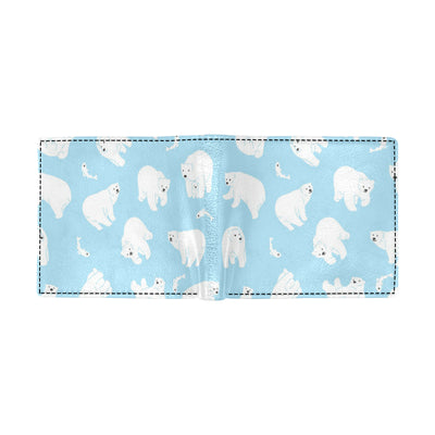 Polar Bear Pattern Print Design PB01 Men's ID Card Wallet