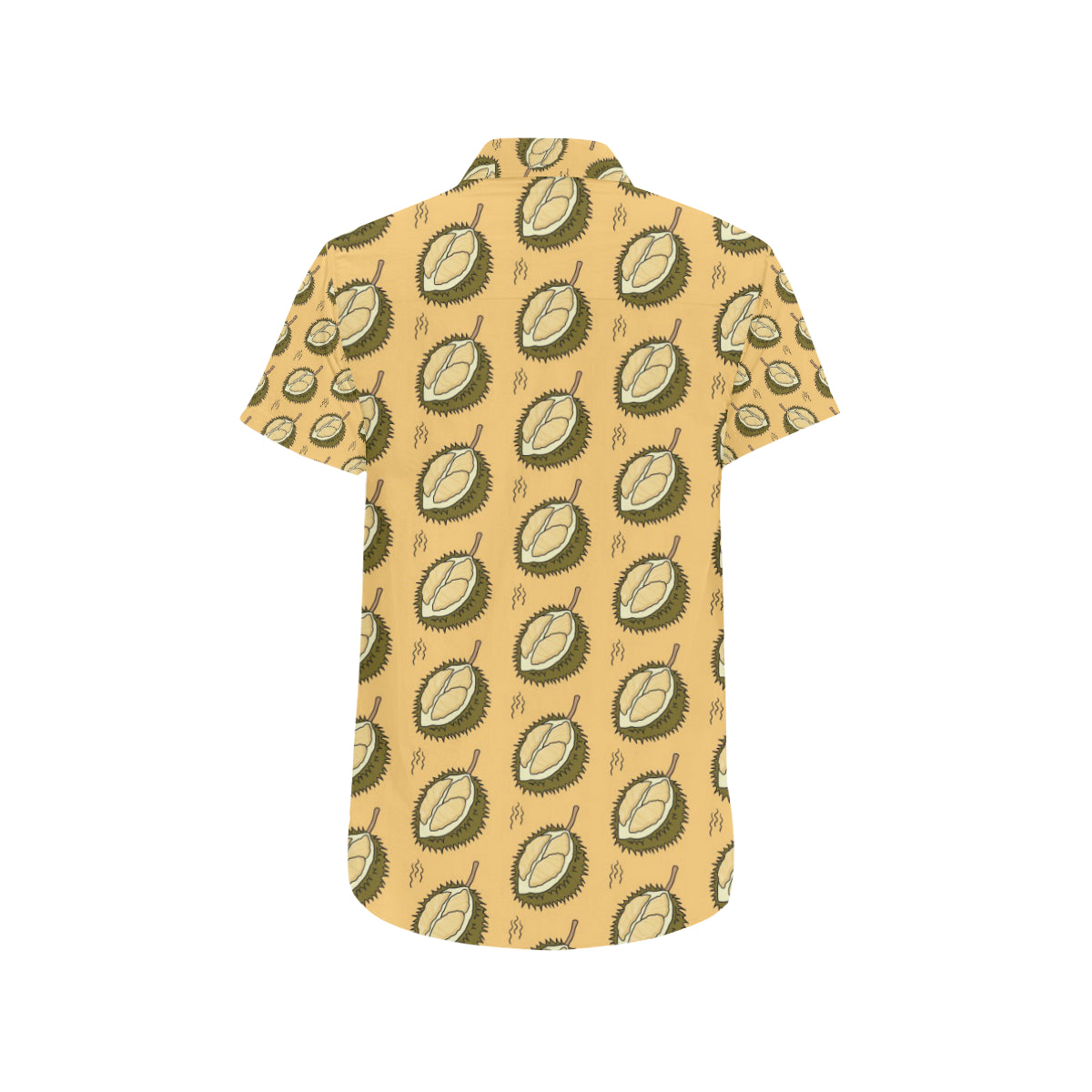 Durian Pattern Print Design DR02 Men's Short Sleeve Button Up Shirt
