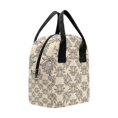 lotus Boho Pattern Print Design LO05 Insulated Lunch Bag