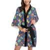 Cupcake Pattern Print Design 02 Women's Short Kimono