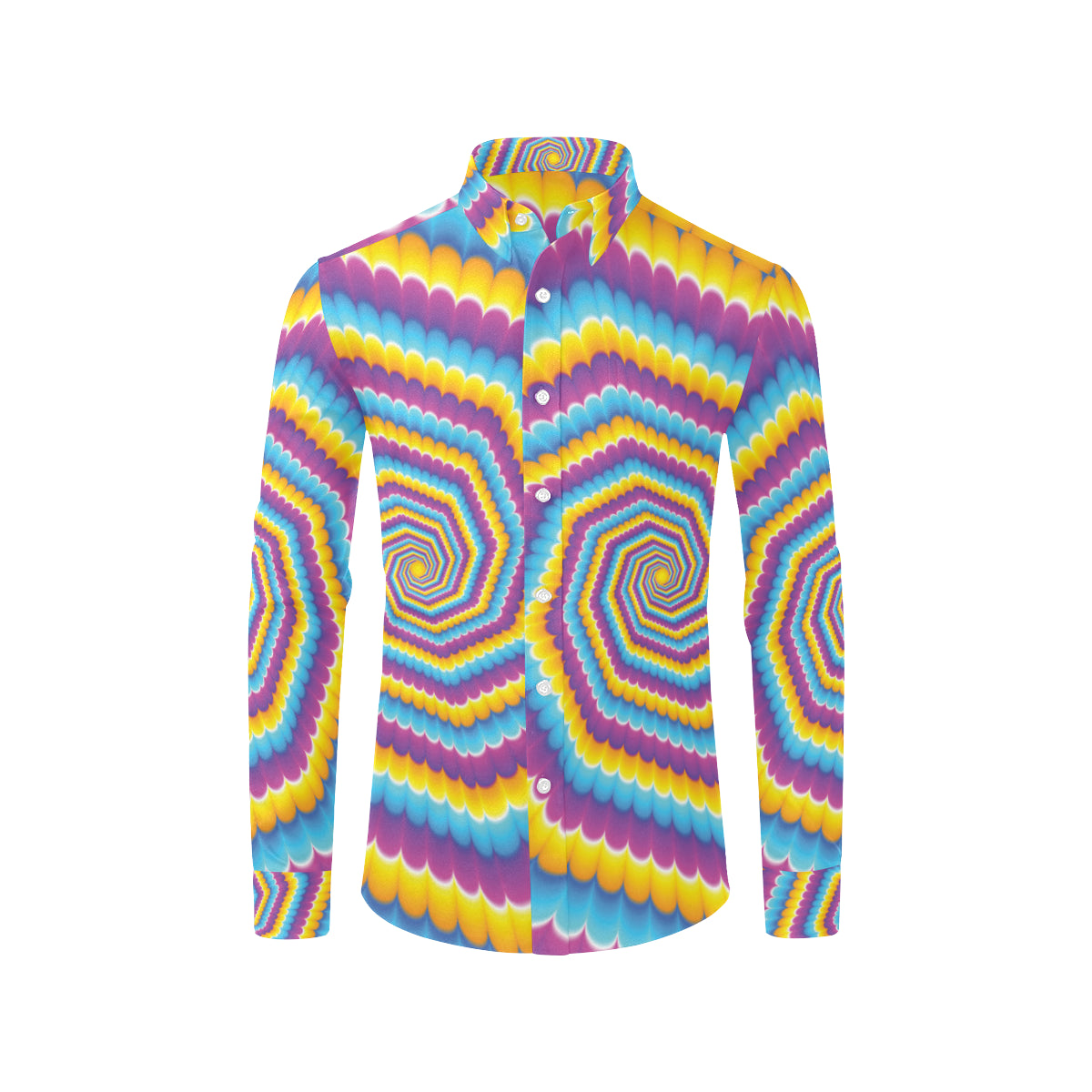 Optical illusion Pattern Print Design A04 Men's Long Sleeve Shirt