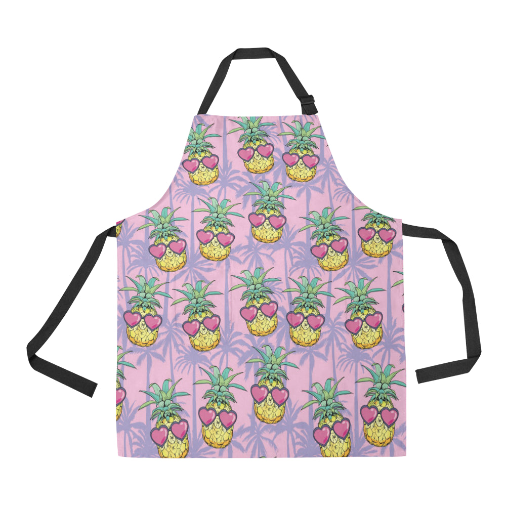 Pineapple Pattern Print Design PP06 Apron with Pocket