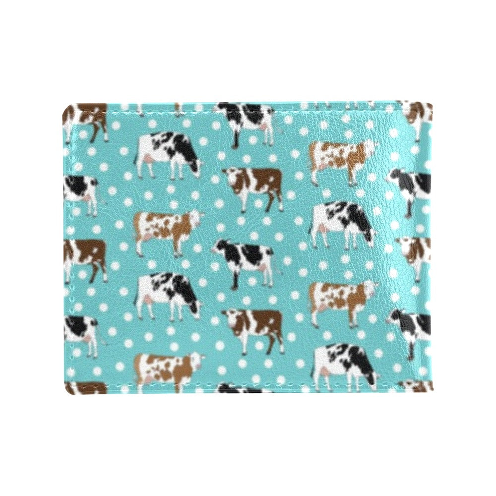 Cattle Print Design LKS405 Men's ID Card Wallet