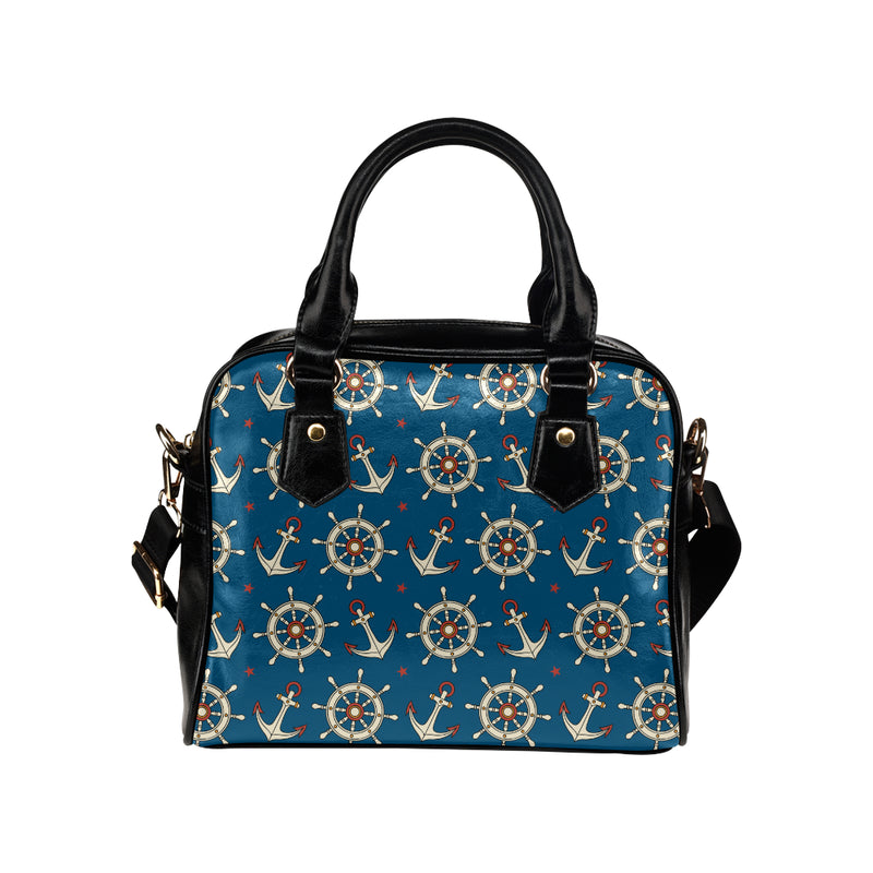 Anchor Pattern Print Design 02 Shoulder Handbag