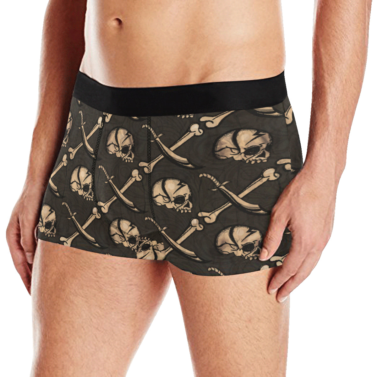 Pirate Pattern Print Design A03 Men's Boxer Briefs