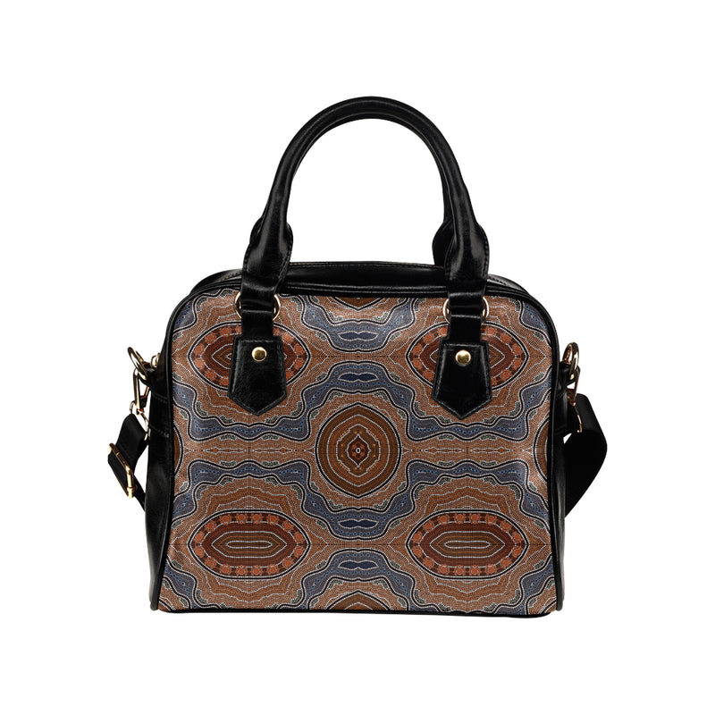 Aboriginal Pattern Print Design 01 Shoulder Handbag