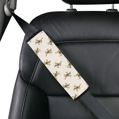 Cowboy Pattern Print Design 01 Car Seat Belt Cover