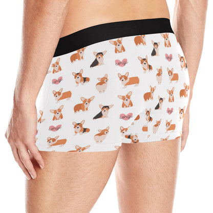 Cardigan Welsh Corgis Pattern Print Design 02 Men's Boxer Briefs