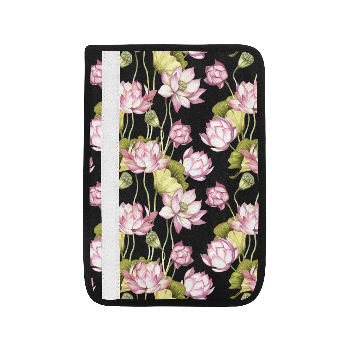 Water Lily Pattern Print Design WL06 Car Seat Belt Cover