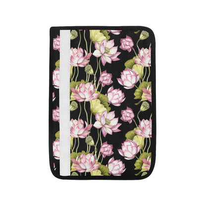 Water Lily Pattern Print Design WL06 Car Seat Belt Cover