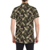 Horse Camo Themed Design Print Men's Short Sleeve Button Up Shirt