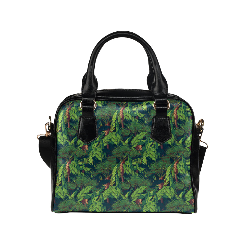Rainforest Pattern Print Design A01 Shoulder Handbag