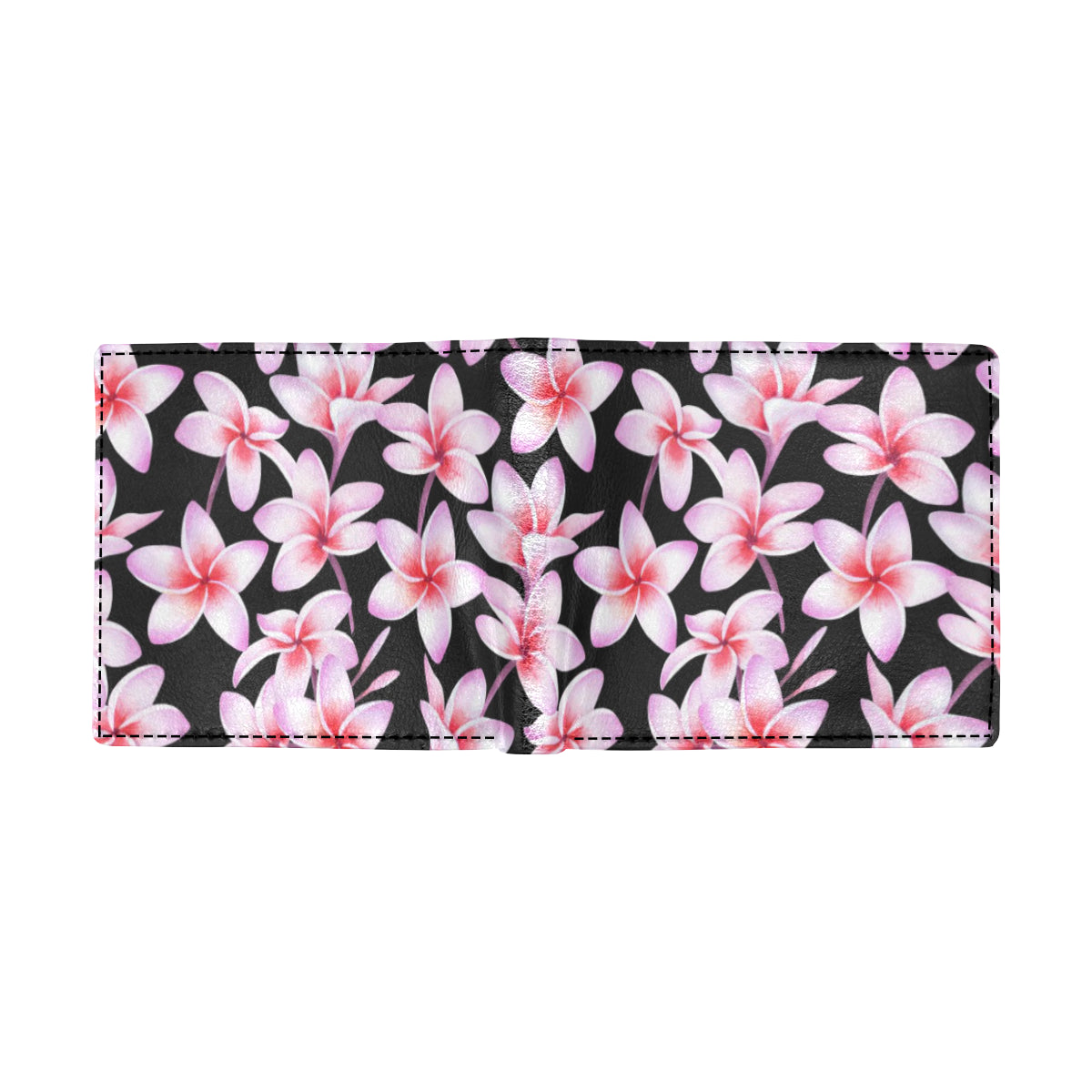 Pink Plumeria Pattern Print Design PM09 Men's ID Card Wallet