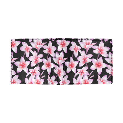Pink Plumeria Pattern Print Design PM09 Men's ID Card Wallet