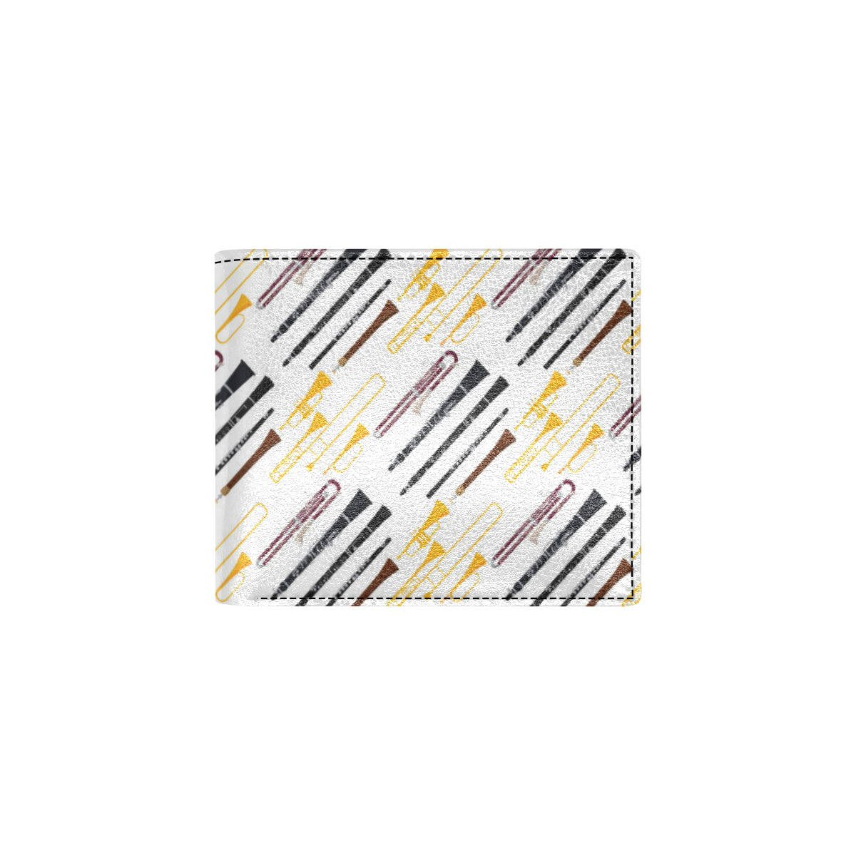 Clarinet Pattern Print Design 01 Men's ID Card Wallet