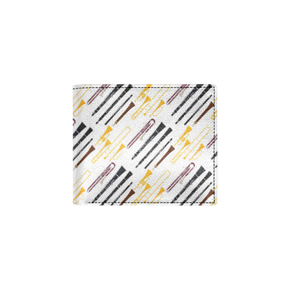 Clarinet Pattern Print Design 01 Men's ID Card Wallet