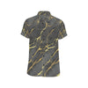 Marble Pattern Print Design 02 Men's Short Sleeve Button Up Shirt