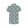 Butterfly Pattern Print Design 01 Men's Short Sleeve Button Up Shirt