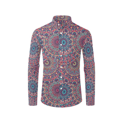 Boho Pattern Print Design 05 Men's Long Sleeve Shirt