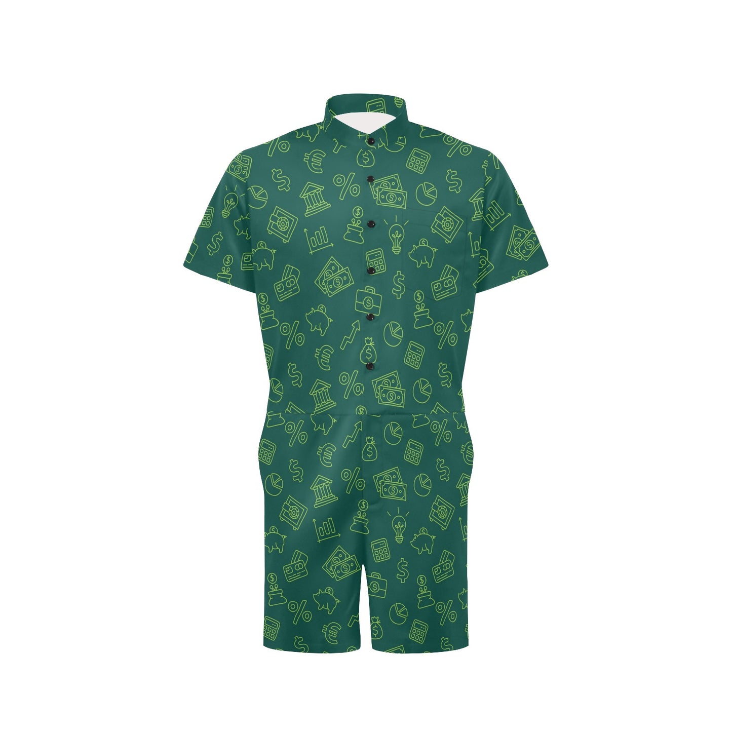 Accounting Financial Pattern Print Design 02 Men's Romper