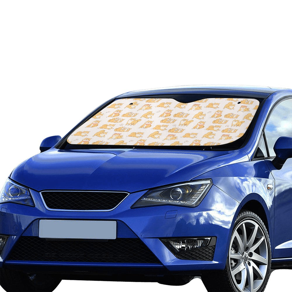 Shiba Inu Print Design LKS308 Car front Windshield Sun Shade
