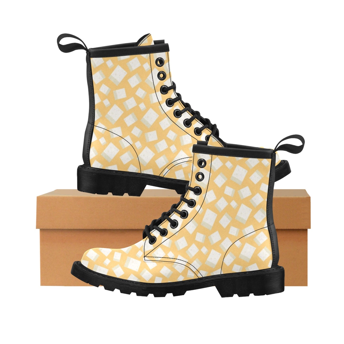 Tofu Print Design LKS302 Women's Boots
