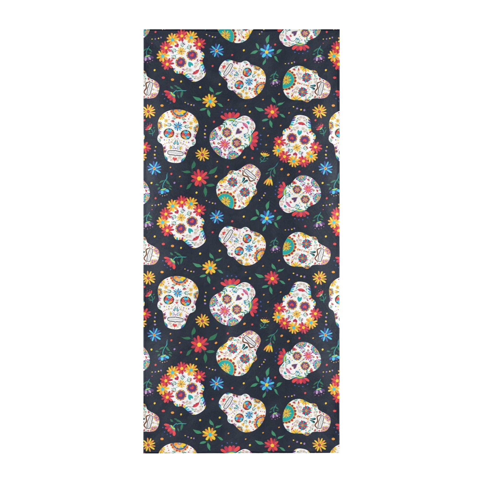 Sugar Skull Print Design LKS305 Beach Towel 32" x 71"