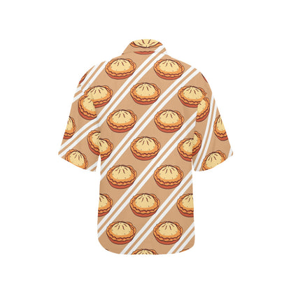 Pie Pattern Print Design A02 Women's Hawaiian Shirt