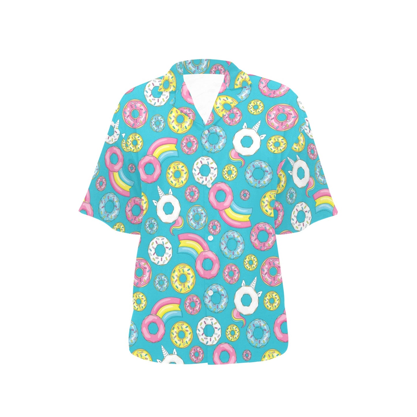 Donut Pattern Print Design DN013 Women's Hawaiian Shirt