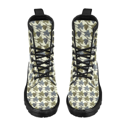 Grape Pattern Print Design GP03 Women's Boots