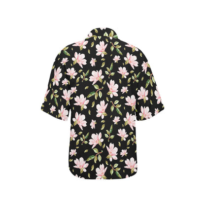 Magnolia Pattern Print Design MAG01 Women's Hawaiian Shirt