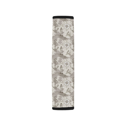 Nautical Map Design Themed Print Car Seat Belt Cover