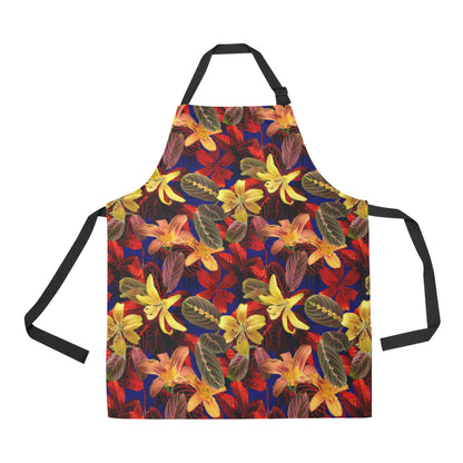 Lily Pattern Print Design LY014 Apron with Pocket