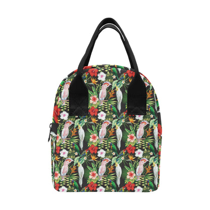 Tropical Flower Pattern Print Design TF03 Insulated Lunch Bag