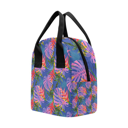 Tropical Flower Pattern Print Design TF025 Insulated Lunch Bag
