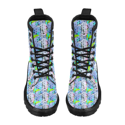 Elephant Art color Print Pattern Women's Boots