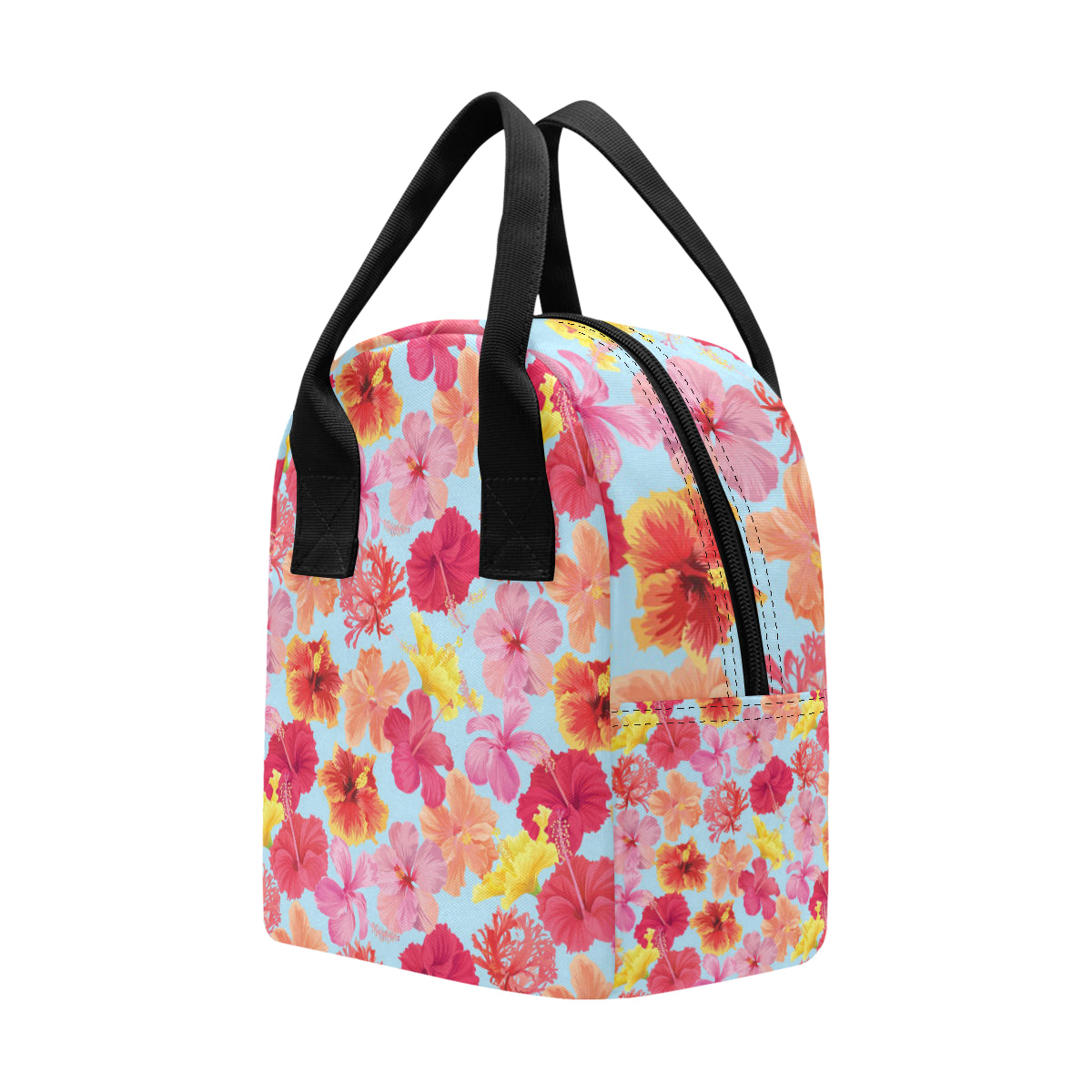 Hibiscus Pattern Print Design HB020 Insulated Lunch Bag