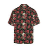 Skull And Roses Print Design LKS303 Men's Hawaiian Shirt