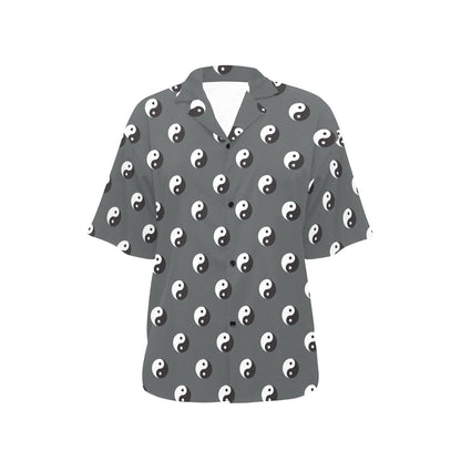 Yin Yang Print Design LKS303 Women's Hawaiian Shirt