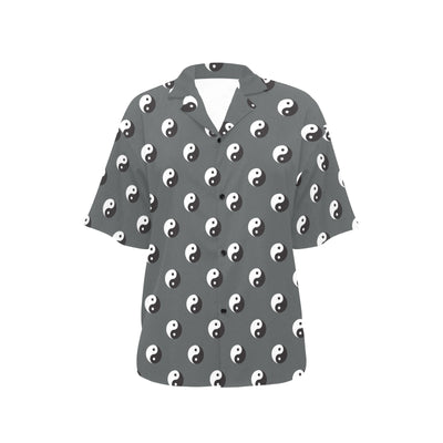 Yin Yang Print Design LKS303 Women's Hawaiian Shirt