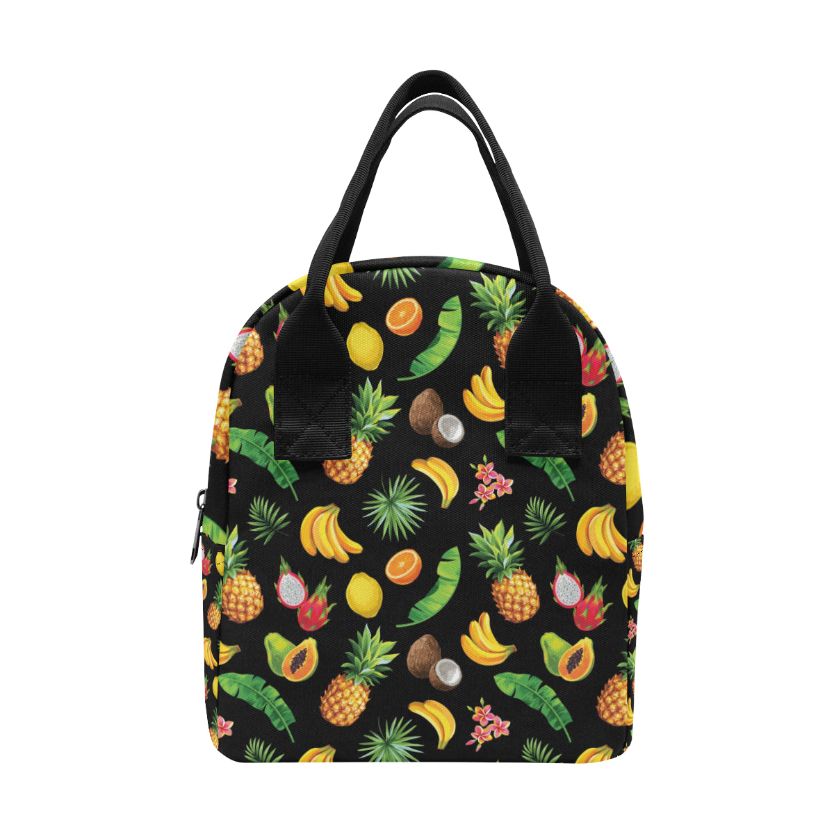 Tropical Fruits Pattern Print Design TF03 Insulated Lunch Bag