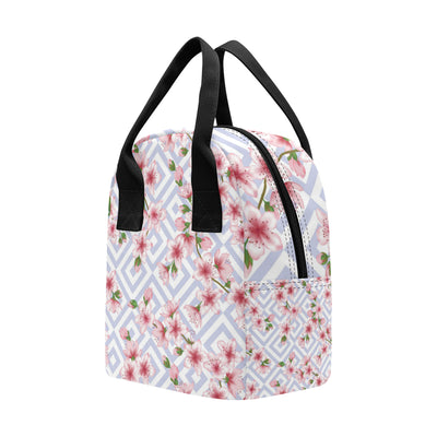 Cherry Blossom Pattern Print Design CB07 Insulated Lunch Bag