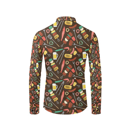 Barbecue Pattern Print Design 05 Men's Long Sleeve Shirt