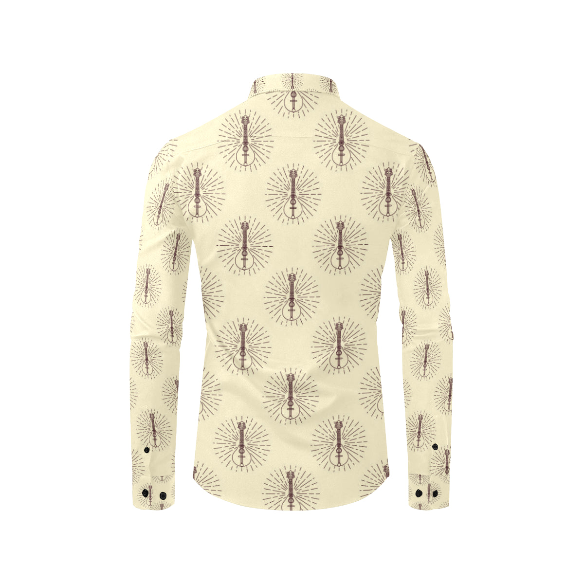 Mandolin Pattern Print Design 02 Men's Long Sleeve Shirt
