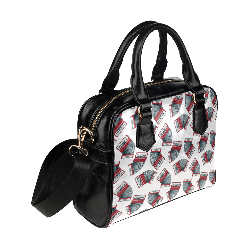 Accordion Pattern Print Design 03 Shoulder Handbag