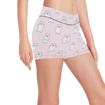 Polar Bear Pattern Print Design PB09 Yoga Shorts