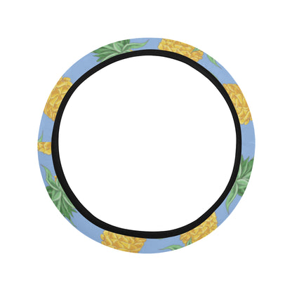 Pineapple Pattern Print Design A04 Steering Wheel Cover with Elastic Edge