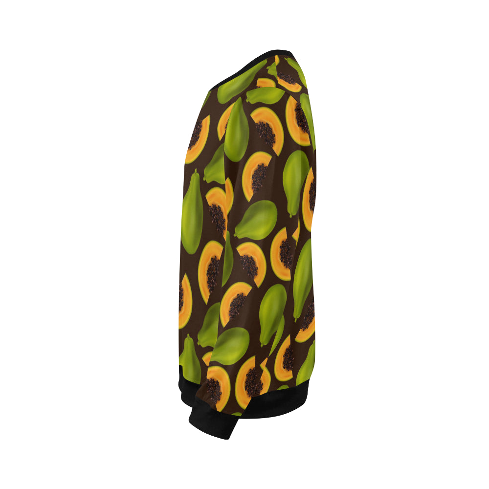Papaya Pattern Print Design PP04 Men Long Sleeve Sweatshirt